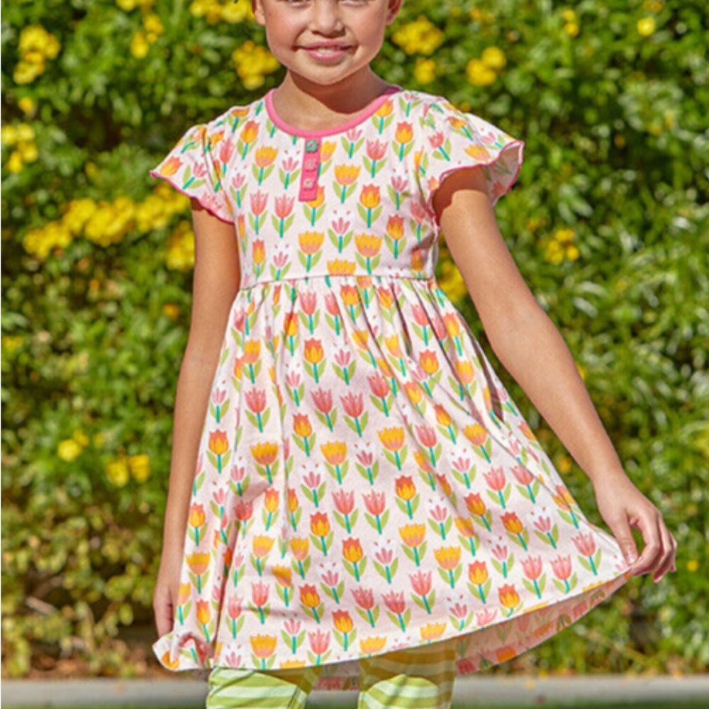 Matilda Jane Pink Tulip floral girls Dress
